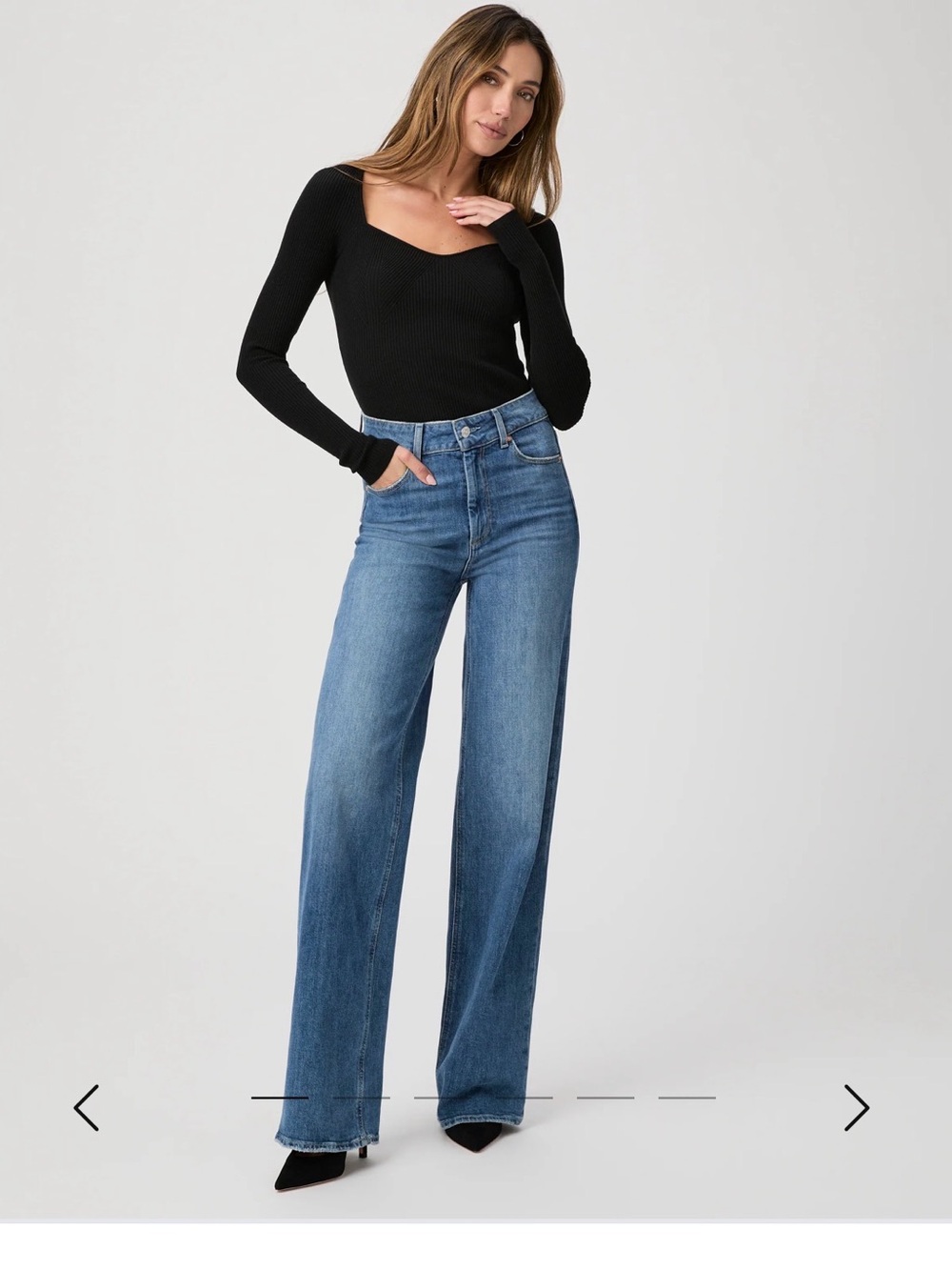 PAIGE High-Rise Wide Leg Sasha Jean in Stefania